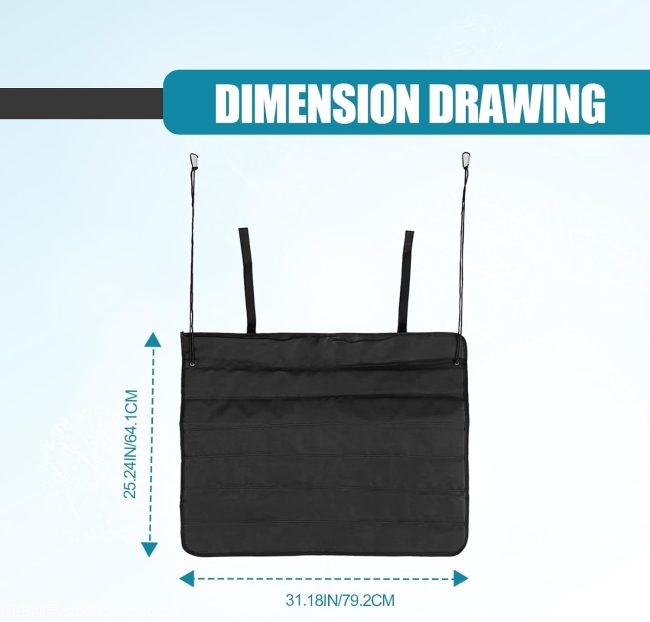 Universal Foldable Car Trunk Bumper Guard Mat Rear Bumper Protector, SUV Cargo Liner Floor Mat Liner Floor Mat Prevent Scratches, 31.4 x 25.2 Inch - Image 2