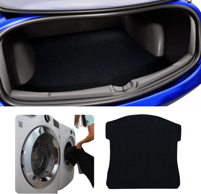 Tesla Model 3 Trunk Mat (2020-2024) - Machine Washable, Custom Fit Cargo Liner | Waterproof, Anti-Slip & Easy to Clean | All-Weather Durable Trunk Tray for Pets, Kids & Road Trips
