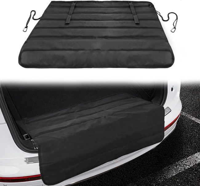 Universal Foldable Car Trunk Bumper Guard Mat Rear Bumper Protector, SUV Cargo Liner Floor Mat Liner Floor Mat Prevent Scratches, 31.4 x 25.2 Inch