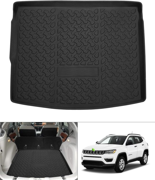 Cargo Mat Compatible with Jeep Compass 2017-2025 Accessories Trunk Mat Cargo Liner TPE All Weather Anti-Slip Odorless Trunk Mat - Image 2