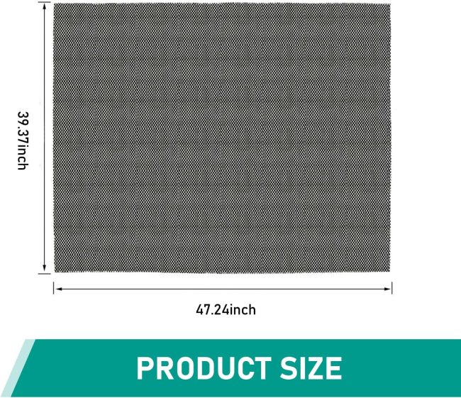 Pack-1 Car Trunk Anti-Slip Mat, 3.93 Ft x 3.28 Ft Multi-Function Flexible Cuttable Roof Table Protector, Waterproof Anti-Scratch Foldable Vehicle Cargo Net Mat, Universal for Cars Home (Black)