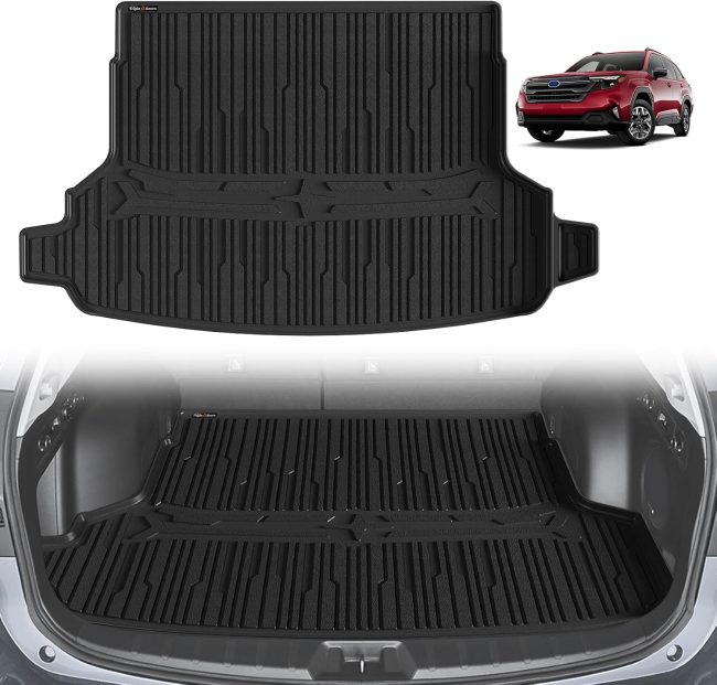 Trunk Mat Compatible with 2025 Subaru Forester Touring/Sport/Limited/Base/Premium Models Accessories Protector Mat TPE All-Weather Odorless Anti-Slip Waterproof Car Liner Not Fit Hybrid