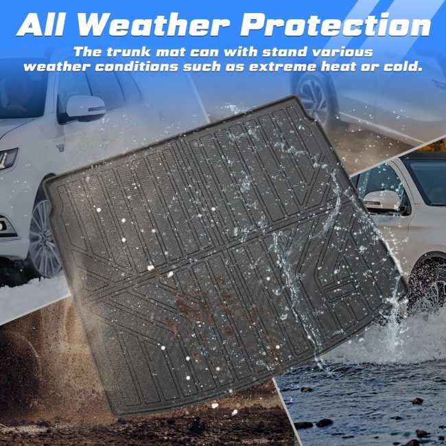 Cargo Liners for 2023 2024 2025 Honda CR-V All Weather Protection TPE CRV Trunk Mat Odorless Anti-Slip Car Cargo mats CRV Interior Accessories Black - Image 2