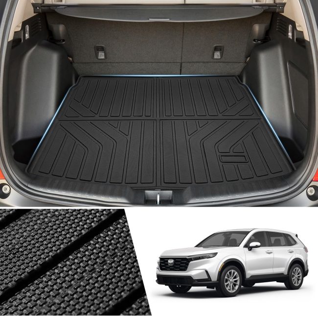 Cargo Liners for 2023 2024 2025 Honda CR-V All Weather Protection TPE CRV Trunk Mat Odorless Anti-Slip Car Cargo mats CRV Interior Accessories Black