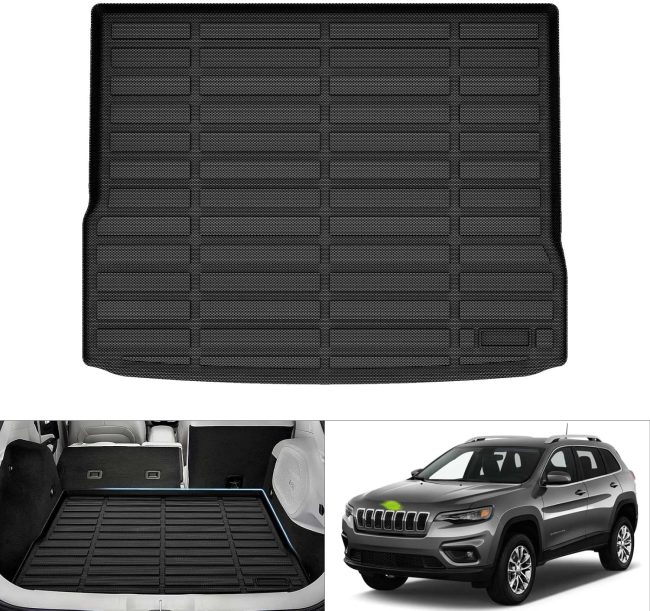 Custom Fit for Cargo Liner Jeep Cherokee 2014-2022 2023 All Weather Anti-Slip Rear Trunk Mat Waterproof TPE (NOT for Jeep Grand Cherokee)